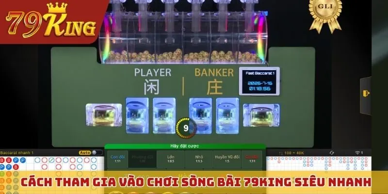 Cách tham gia vào chơi sòng bài 79KING siêu nhanh