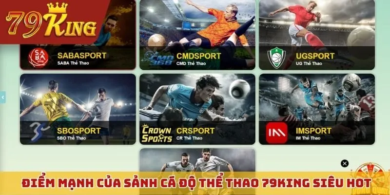Điểm mạnh của sảnh cá độ thể thao 79KING siêu hot