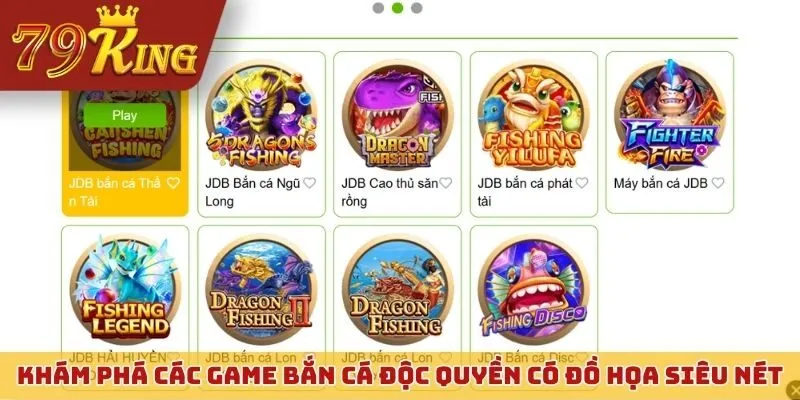 Khám phá các tựa game bắn cá độc quyền có đồ họa siêu nét