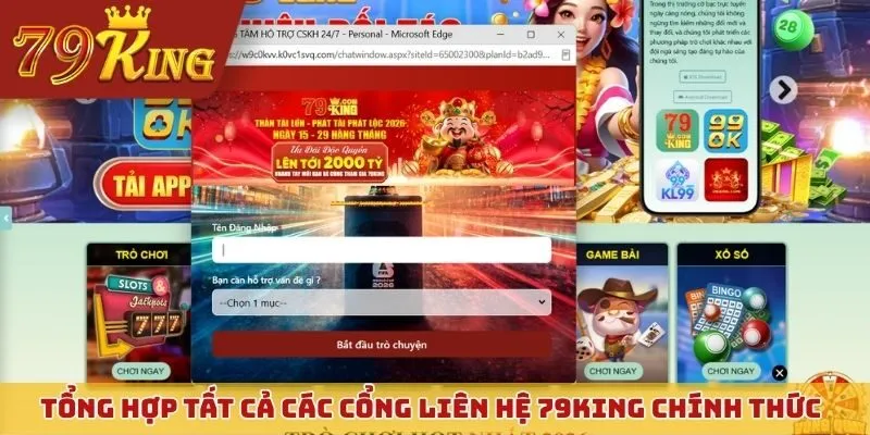Tổng hợp tất cả các cổng liên hệ 79KING chính thức